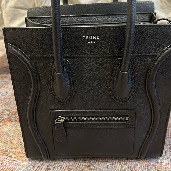 Celine Micro Luggage Handbag - Black - Picture 6 of 17